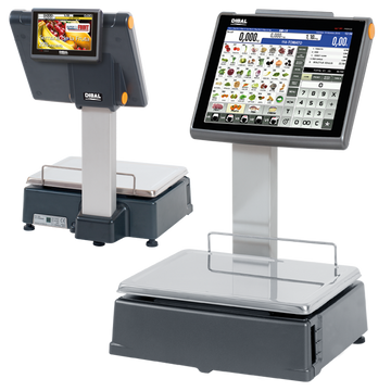 Báscula comercial doble cuerpo con impresora Dibal D-955 DC