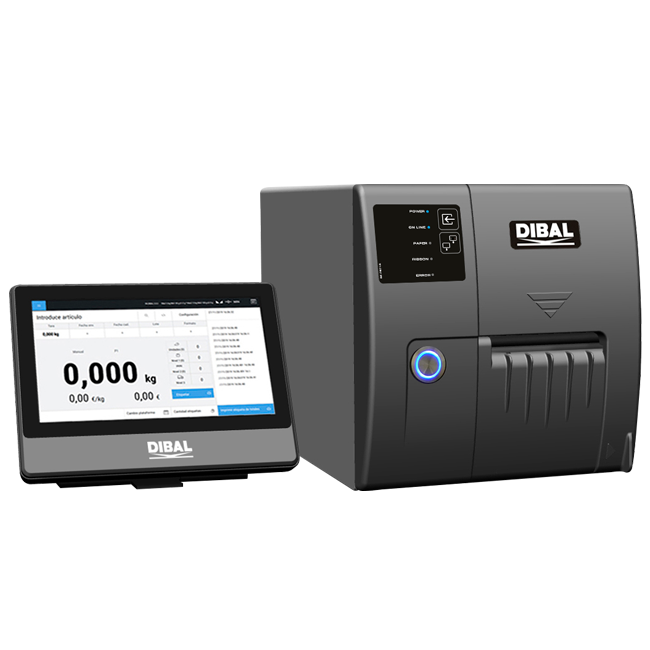 Etiquetadora Dibal LP5000 táctil con impresora de 4"
