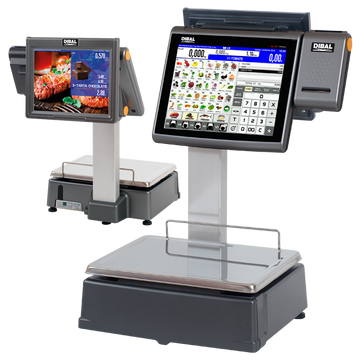 Báscula comercial doble cuerpo con impresora Dibal D-950 DC